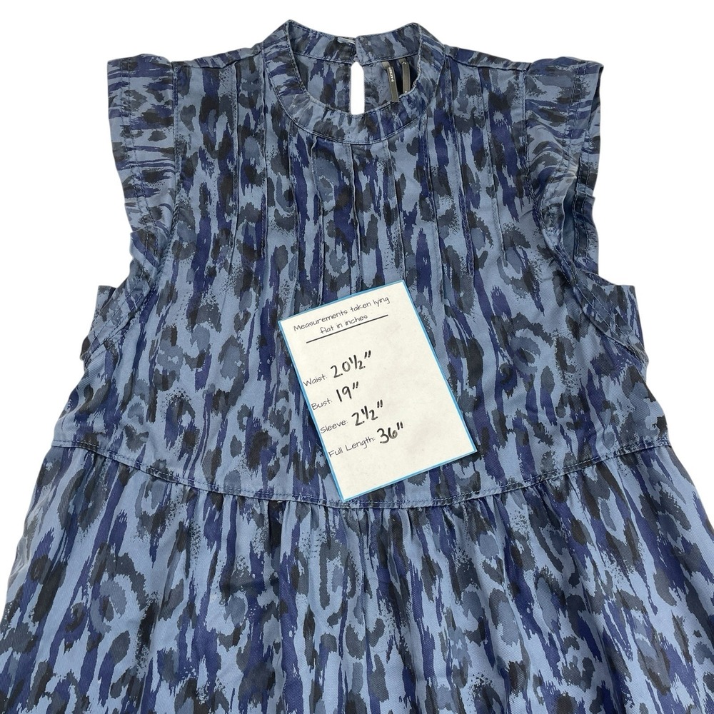 BY ANTHROPOLOGIE Jenee Tiered Leopard Print Dress Size Small Womens Casual - Picture 3 of 9